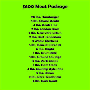 $600 Meat Package